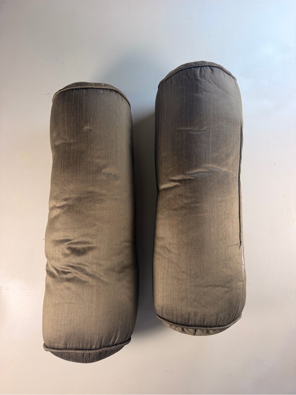 Unbranded Bolster Pillows Set of 2 OS Taupe Modern Supportive Lumbar Decor